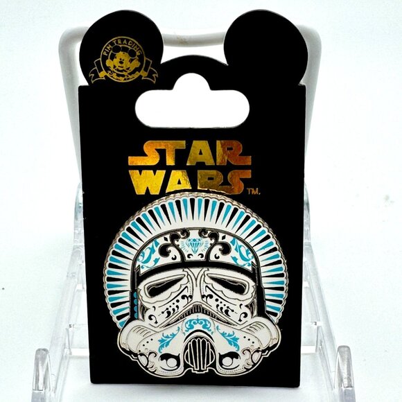Disney Pin Star Wars Helmet Series Storm Trooper Sugar Skull 101728 - Picture 1 of 3